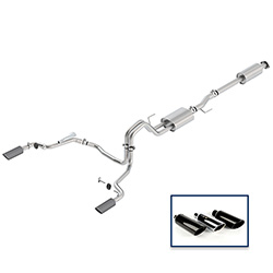 2015-2020 F-150 3.5L CAT-BACK SPORT EXHAUST SYSTEM - REAR EXIT, CARBON FIBER TIPS
