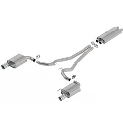 2016-2017 MUSTANG GT 5.0L EC-TYPE CAT BACK EXHAUST SYSTEM - CHROME TIPS