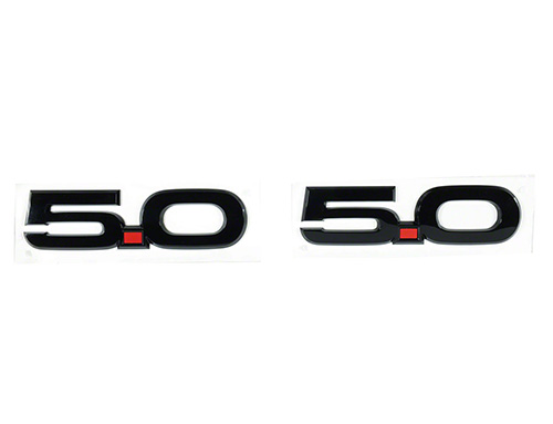 2015-2019 MUSTANG 5.0L FENDER EMBLEMS/BADGES-BLACK-PAIR