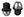 M14 X 1.5 BLACK LUG NUT WHEEL KIT (6)